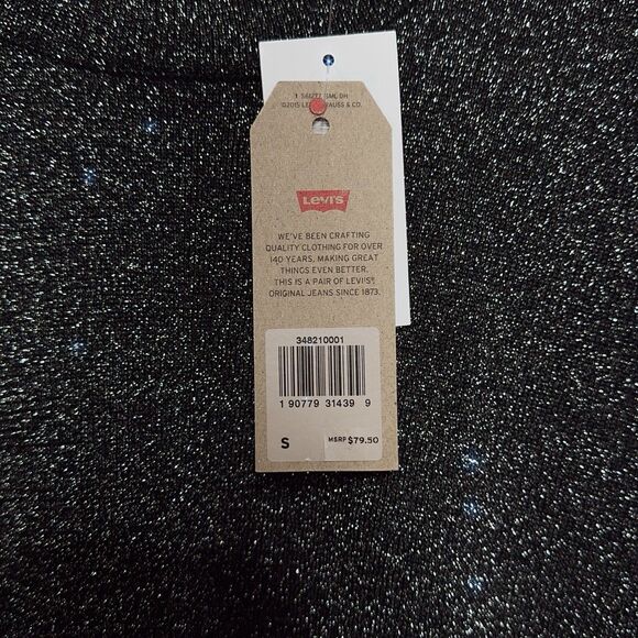 Levi’s Women’s Wool Blend Sparkly Shimmer Sweater Holiday Christmas New Year S - Picture 5 of 16